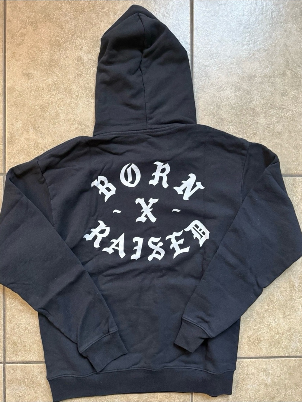 Born X Raised Rocker Black Hoodie Size Medium New FAST SHIPPING